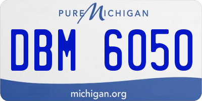 MI license plate DBM6050