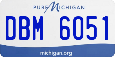 MI license plate DBM6051