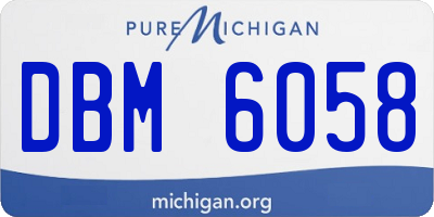 MI license plate DBM6058