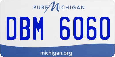 MI license plate DBM6060