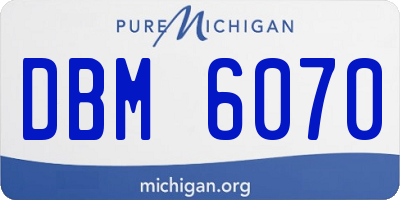 MI license plate DBM6070