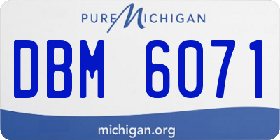 MI license plate DBM6071