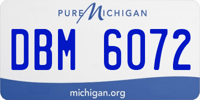 MI license plate DBM6072