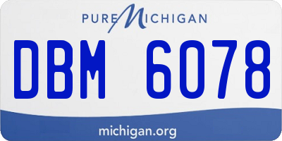 MI license plate DBM6078