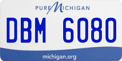 MI license plate DBM6080