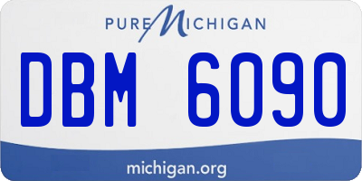 MI license plate DBM6090