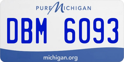 MI license plate DBM6093