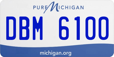MI license plate DBM6100