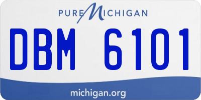 MI license plate DBM6101