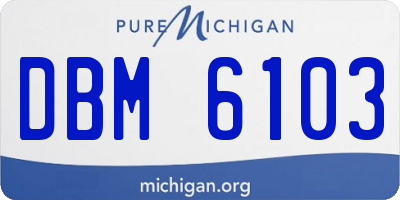 MI license plate DBM6103