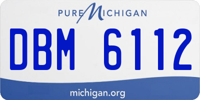 MI license plate DBM6112