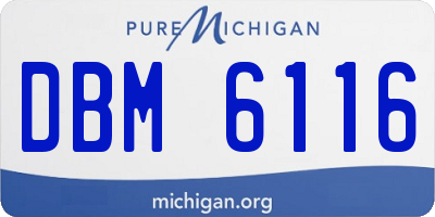 MI license plate DBM6116