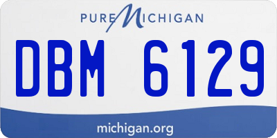 MI license plate DBM6129