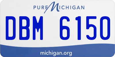 MI license plate DBM6150
