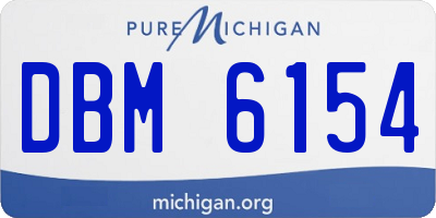 MI license plate DBM6154