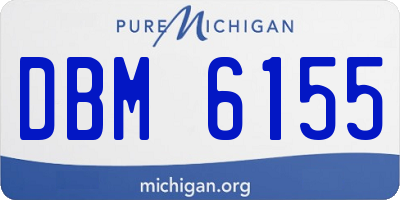 MI license plate DBM6155