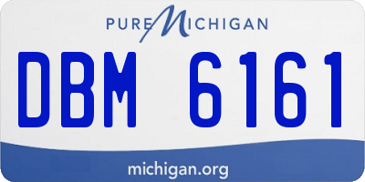 MI license plate DBM6161