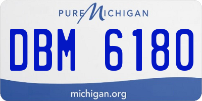 MI license plate DBM6180