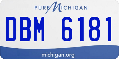 MI license plate DBM6181