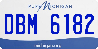 MI license plate DBM6182