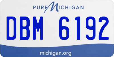 MI license plate DBM6192