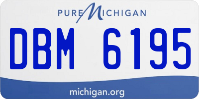 MI license plate DBM6195
