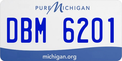 MI license plate DBM6201