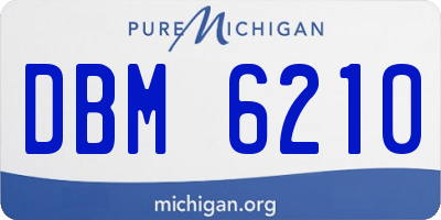 MI license plate DBM6210