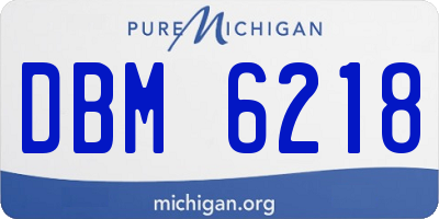 MI license plate DBM6218