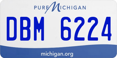 MI license plate DBM6224