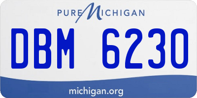 MI license plate DBM6230