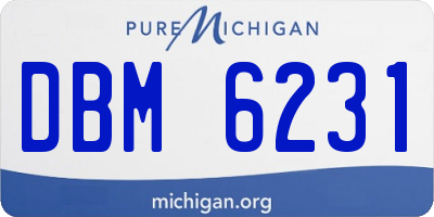 MI license plate DBM6231