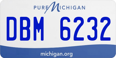 MI license plate DBM6232