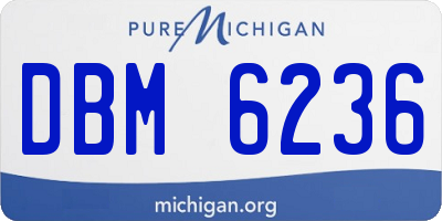 MI license plate DBM6236