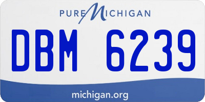 MI license plate DBM6239