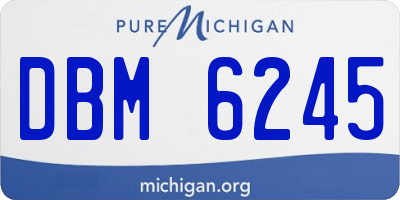 MI license plate DBM6245