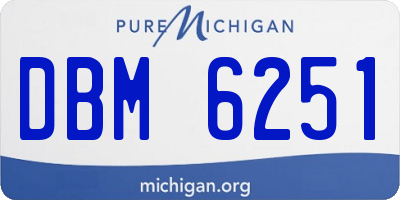 MI license plate DBM6251