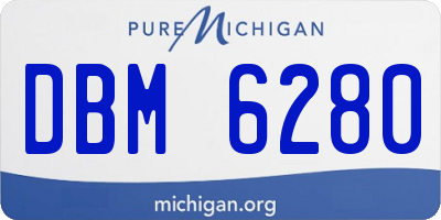 MI license plate DBM6280