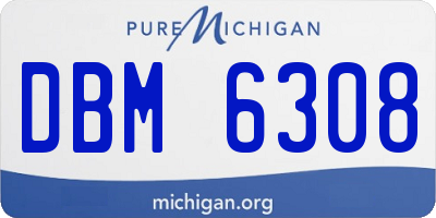 MI license plate DBM6308