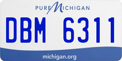 MI license plate DBM6311