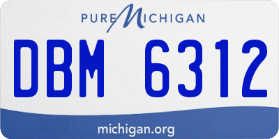 MI license plate DBM6312