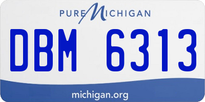 MI license plate DBM6313
