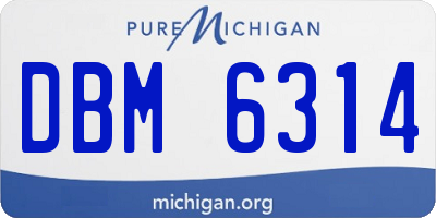MI license plate DBM6314