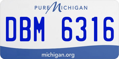 MI license plate DBM6316