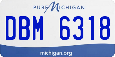MI license plate DBM6318