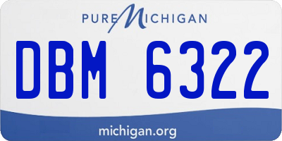MI license plate DBM6322