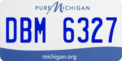 MI license plate DBM6327