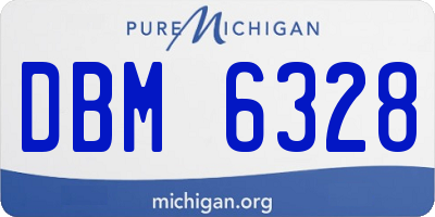 MI license plate DBM6328