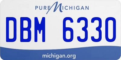 MI license plate DBM6330