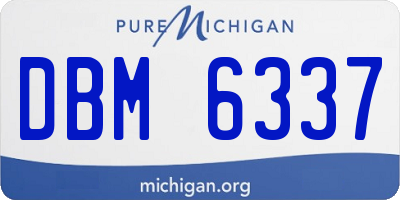 MI license plate DBM6337